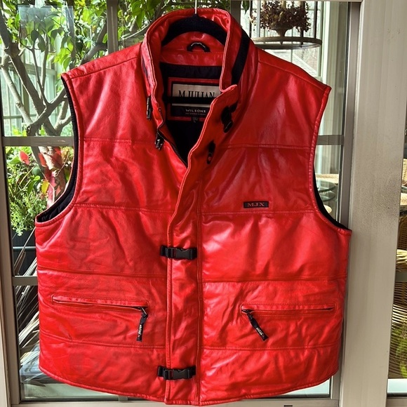 PRICE DROP FOR CHRISTMAS🎄M. JULIAN WILSON LEATHER BIKER/CASUAL OUTER WEAR VEST! - Picture 1 of 14